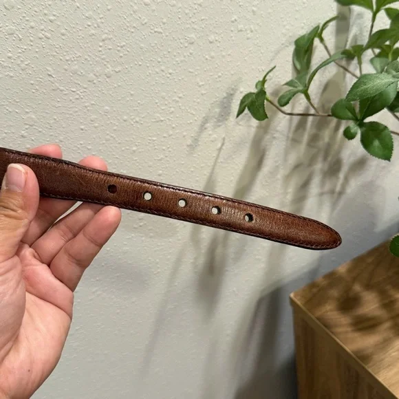 Brighton ML/32 Multicolored Calf Hair Leather Belt Western Boho Signature Chic - Picture 6 of 6